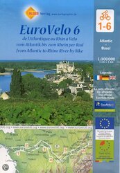 Eurovélo 6 - De l'Atlantique au Rhin à vélo (set van 6 kaarten) - (ISBN 9783940686015)