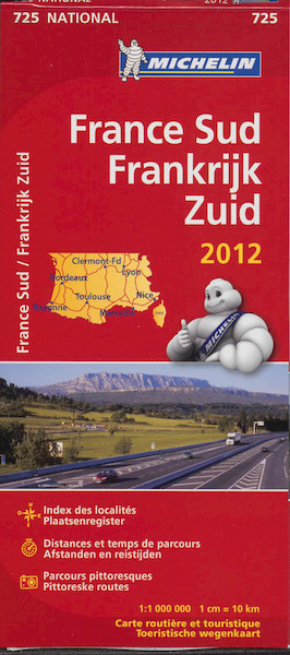 Michelin wegenkaart 725 Frankrijk Zuid 2012 - (ISBN 9782067171220)