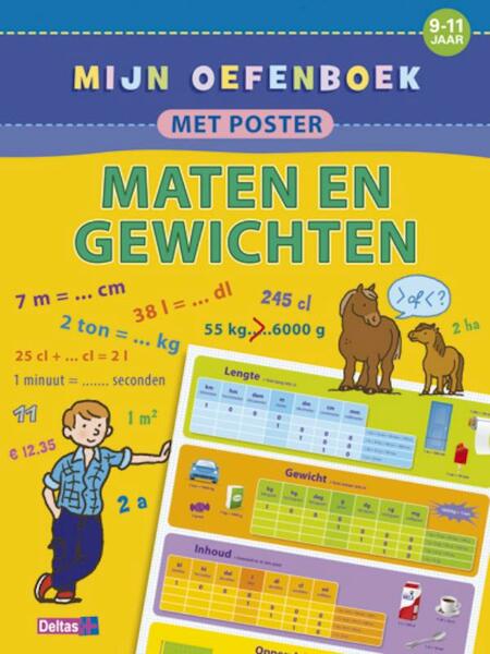 Oefenboek met poster Maten en gewichten - Moniek Vermeulen (ISBN 9789044730456)