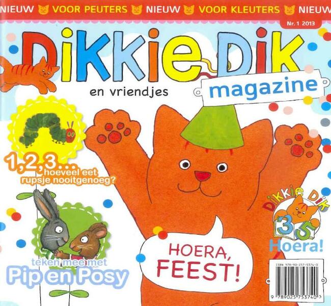 Display Dikkie Dik magazine 1 - Feest!(20 ex.) - Jet Boeke (ISBN 9789025754846)