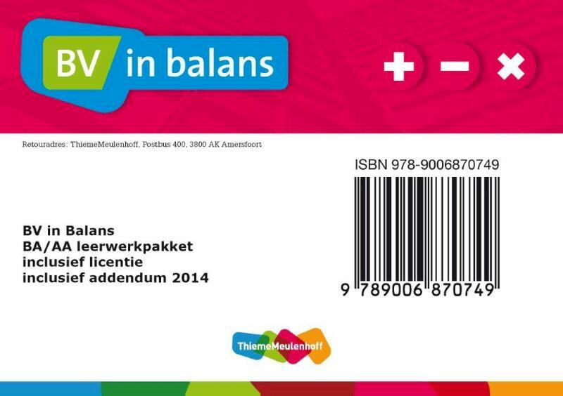 BVin Balans BA+AA LW 2013 - (ISBN 9789006870749)